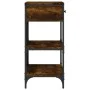 Smoked oak engineered wood console table 75x34.5x75 cm by vidaXL, Side tables - Ref: Foro24-833410, Price: 62,92 €, Discount: %