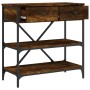 Mesa consola madera de ingeniería roble ahumado 75x34,5x75 cm de vidaXL, Mesas auxiliares - Ref: Foro24-833410, Precio: 63,67...
