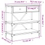 Mesa consola madera de ingeniería roble ahumado 75x34,5x75 cm de vidaXL, Mesas auxiliares - Ref: Foro24-833410, Precio: 63,67...