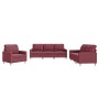 Juego de sofás con cojines 3 piezas tela rojo tinto de vidaXL, Sofás - Ref: Foro24-3201248, Precio: 557,35 €, Descuento: %