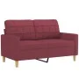 Juego de sofás con cojines 3 piezas tela rojo tinto de vidaXL, Sofás - Ref: Foro24-3201248, Precio: 564,84 €, Descuento: %