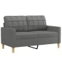 Juego de sofás con cojines 3 piezas tela gris oscuro de vidaXL, Sofás - Ref: Foro24-3201243, Precio: 664,76 €, Descuento: %