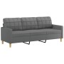 Juego de sofás con cojines 3 piezas tela gris oscuro de vidaXL, Sofás - Ref: Foro24-3201243, Precio: 688,19 €, Descuento: %