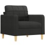 Juego de sofás con cojines 3 piezas tela negro de vidaXL, Sofás - Ref: Foro24-3201246, Precio: 626,03 €, Descuento: %