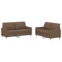 Juego de sofás con cojines 2 piezas tela marrón de vidaXL, Sofás - Ref: Foro24-3201277, Precio: 384,25 €, Descuento: %