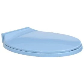 Blauer ovaler WC-Sitz und Deckel mit Absenkautomatik von vidaXL, Toiletten- und Bidetsitze - Ref: Foro24-145822, Preis: 27,96...
