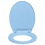 Tapa y asiento de váter con cierre suave ovalada azul de vidaXL, Asientos de inodoros y bidés - Ref: Foro24-145822, Precio: 3...