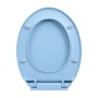 Tapa y asiento de váter con cierre suave ovalada azul de vidaXL, Asientos de inodoros y bidés - Ref: Foro24-145822, Precio: 3...