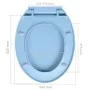Blue oval soft close toilet seat and lid by vidaXL, Toilet and bidet seats - Ref: Foro24-145822, Price: 27,96 €, Discount: %