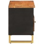 Mueble de TV madera maciza de mango marrón negro 80x33,5x46 cm de vidaXL, Muebles TV - Ref: Foro24-356800, Precio: 61,93 €, D...