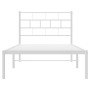 Estructura de cama de metal con cabecero blanco 90x190 cm de vidaXL, Camas y somieres - Ref: Foro24-355700, Precio: 68,85 €, ...
