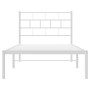 Estructura de cama de metal con cabecero blanco 80x200 cm de vidaXL, Camas y somieres - Ref: Foro24-355699, Precio: 68,23 €, ...