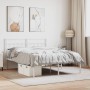 Estructura de cama con cabecero metal blanca 160x200 cm de vidaXL, Camas y somieres - Ref: Foro24-355711, Precio: 106,41 €, D...