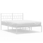 Estructura de cama con cabecero metal blanca 160x200 cm de vidaXL, Camas y somieres - Ref: Foro24-355711, Precio: 106,41 €, D...
