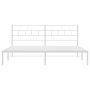 Estructura de cama de metal con cabecero blanco 193x203 cm de vidaXL, Camas y somieres - Ref: Foro24-355714, Precio: 100,59 €...