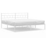 Estructura de cama con cabecero metal blanca 200x200 cm de vidaXL, Camas y somieres - Ref: Foro24-355715, Precio: 108,51 €, D...