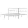 Estructura de cama con cabecero metal blanca 200x200 cm de vidaXL, Camas y somieres - Ref: Foro24-355715, Precio: 108,51 €, D...