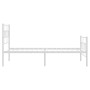 Estructura cama metal con cabecero y pie cama blanca 107x203 cm de vidaXL, Camas y somieres - Ref: Foro24-355722, Precio: 76,...