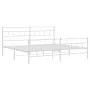 Metallbettgestell mit Kopf- und Fußteil weiß 193x203 cm von vidaXL, Betten und Lattenroste - Ref: Foro24-355732, Preis: 118,3...