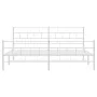 Metallbettgestell mit Kopf- und Fußteil weiß 193x203 cm von vidaXL, Betten und Lattenroste - Ref: Foro24-355732, Preis: 118,3...