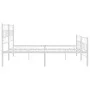 Metallbettgestell mit Kopf- und Fußteil weiß 193x203 cm von vidaXL, Betten und Lattenroste - Ref: Foro24-355732, Preis: 118,3...