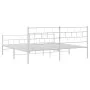 Metallbettgestell mit Kopf- und Fußteil weiß 193x203 cm von vidaXL, Betten und Lattenroste - Ref: Foro24-355732, Preis: 118,3...