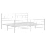 Estructura cama metal con cabecero y pie cama blanco 183x213 cm de vidaXL, Camas y somieres - Ref: Foro24-355731, Precio: 119...