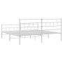 Estructura cama metal con cabecero y pie cama blanco 183x213 cm de vidaXL, Camas y somieres - Ref: Foro24-355731, Precio: 119...