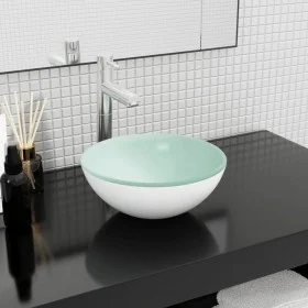 Weißes Waschbecken aus gehärtetem Glas, 30 x 12 cm von vidaXL, Sinkt - Ref: Foro24-345253, Preis: 55,39 €, Rabatt: %