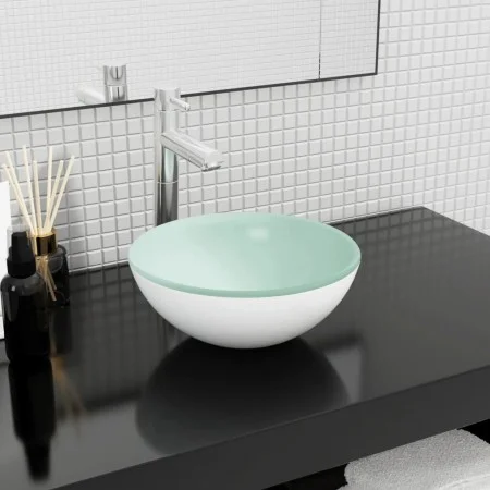 Weißes Waschbecken aus gehärtetem Glas, 30 x 12 cm von vidaXL, Sinkt - Ref: Foro24-345253, Preis: 55,39 €, Rabatt: %