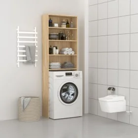 Armario lavadora roble Sonoma 64x24x190 cm de vidaXL, Accesorios para lavadoras y secadoras - Ref: Foro24-808407, Precio: 69,...