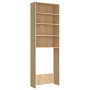 Armario lavadora roble Sonoma 64x24x190 cm de vidaXL, Accesorios para lavadoras y secadoras - Ref: Foro24-808407, Precio: 70,...