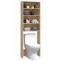 Armario lavadora roble Sonoma 64x24x190 cm de vidaXL, Accesorios para lavadoras y secadoras - Ref: Foro24-808407, Precio: 70,...