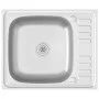 Fregadero de cocina con escurridor acero inox 500x600x155 mm de vidaXL, Fregaderos - Ref: Foro24-147230, Precio: 75,01 €, Des...