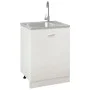 Fregadero de cocina con escurridor acero inox 500x600x155 mm de vidaXL, Fregaderos - Ref: Foro24-147230, Precio: 75,01 €, Des...