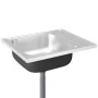 Fregadero de cocina con escurridor acero inox 500x600x155 mm de vidaXL, Fregaderos - Ref: Foro24-147230, Precio: 75,01 €, Des...