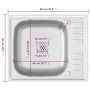 Fregadero de cocina con escurridor acero inox 500x600x155 mm de vidaXL, Fregaderos - Ref: Foro24-147230, Precio: 75,01 €, Des...