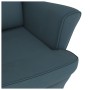 Silla mecedora con patas de madera de caucho terciopelo azul de vidaXL, Mecedoras - Ref: Foro24-329362, Precio: 220,43 €, Des...