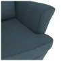 Silla mecedora con patas de madera de caucho terciopelo azul de vidaXL, Mecedoras - Ref: Foro24-329362, Precio: 214,39 €, Des...