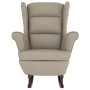 Silla mecedora patas de madera de caucho terciopelo gris claro de vidaXL, Mecedoras - Ref: Foro24-329363, Precio: 221,43 €, D...
