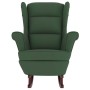 Silla mecedora patas de madera caucho terciopelo verde oscuro de vidaXL, Mecedoras - Ref: Foro24-329365, Precio: 264,26 €, De...
