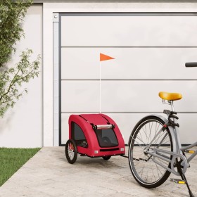 Remolque de bicicleta mascotas hierro tela Oxford rojo de vidaXL, Cochecitos para mascotas - Ref: Foro24-93957, Precio: 101,0...
