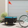 Remolque para bicicleta hierro negro y azul 30 kg de vidaXL, Remolques para bicicletas - Ref: Foro24-94079, Precio: 78,64 €, ...