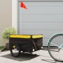 Remolque para bicicleta hierro negro y amarillo 45 kg de vidaXL, Remolques para bicicletas - Ref: Foro24-94085, Precio: 81,23...
