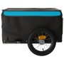 Remolque para bicicleta hierro negro y azul 30 kg de vidaXL, Remolques para bicicletas - Ref: Foro24-94079, Precio: 78,64 €, ...
