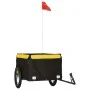 Remolque para bicicleta hierro negro y amarillo 45 kg de vidaXL, Remolques para bicicletas - Ref: Foro24-94085, Precio: 79,97...