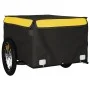 Remolque para bicicleta hierro negro y amarillo 45 kg de vidaXL, Remolques para bicicletas - Ref: Foro24-94085, Precio: 79,97...