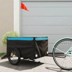 Remolque para bicicleta hierro negro y azul 45 kg de vidaXL, Remolques para bicicletas - Ref: Foro24-94093, Precio: 86,99 €, ...