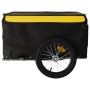 Remolque para bicicleta hierro negro y amarillo 45 kg de vidaXL, Remolques para bicicletas - Ref: Foro24-94085, Precio: 81,23...