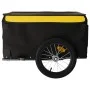 Remolque para bicicleta hierro negro y amarillo 45 kg de vidaXL, Remolques para bicicletas - Ref: Foro24-94085, Precio: 79,97...